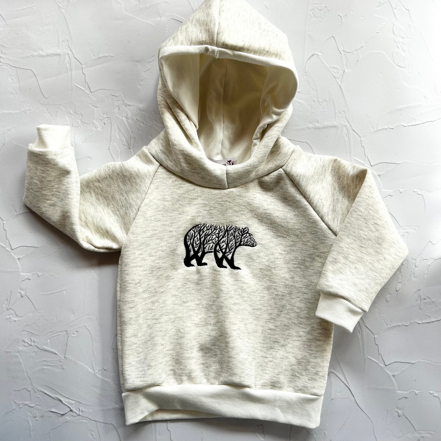 Ecru mottled Bear sweatshirt