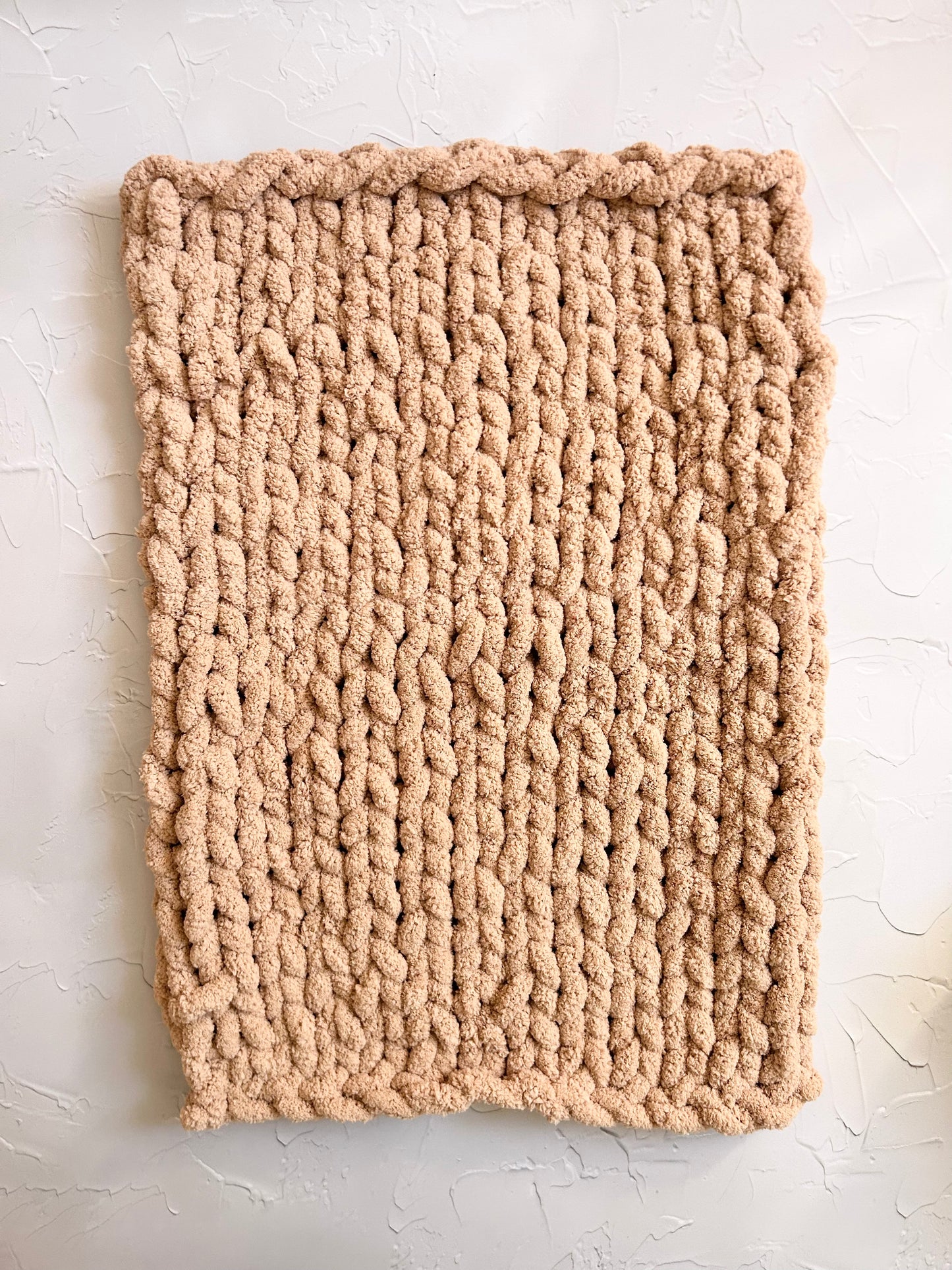 Taupe Knitted Blanket