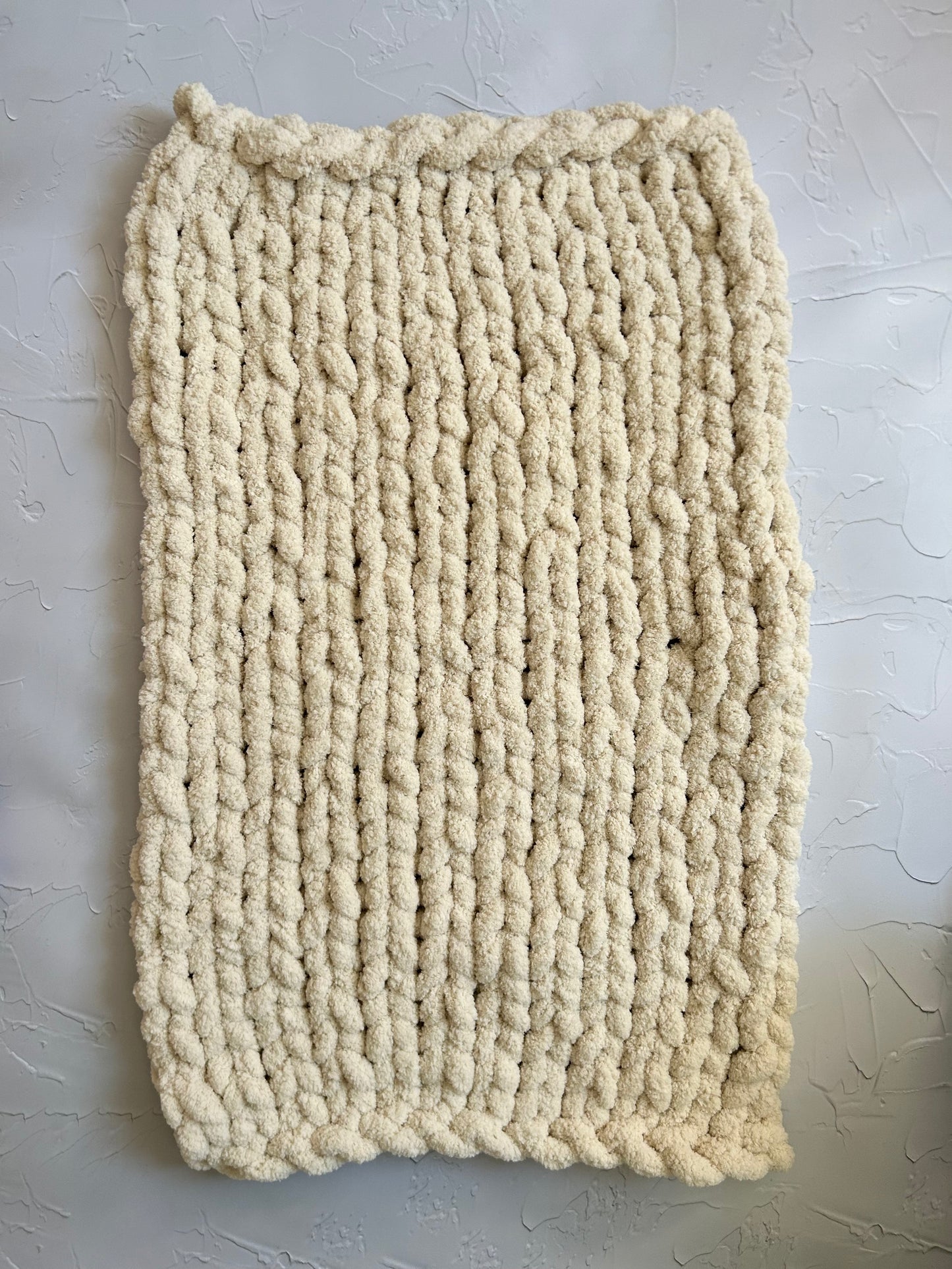 Beige knitted blanket
