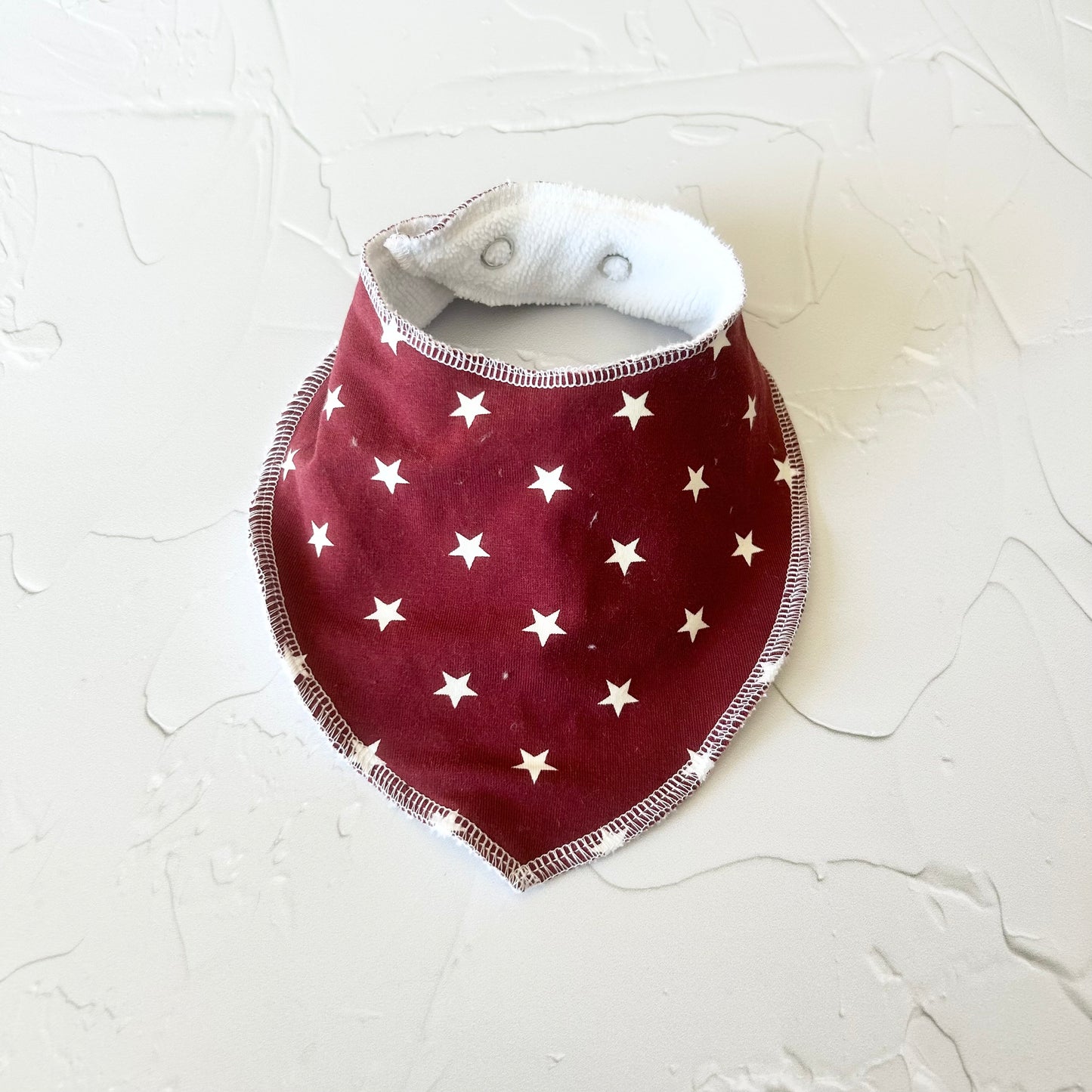 Burgundy Stars Bib