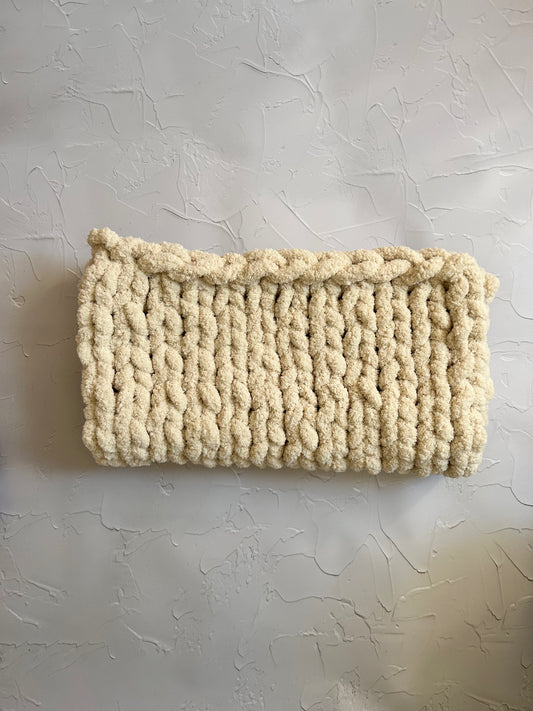 Beige knitted blanket