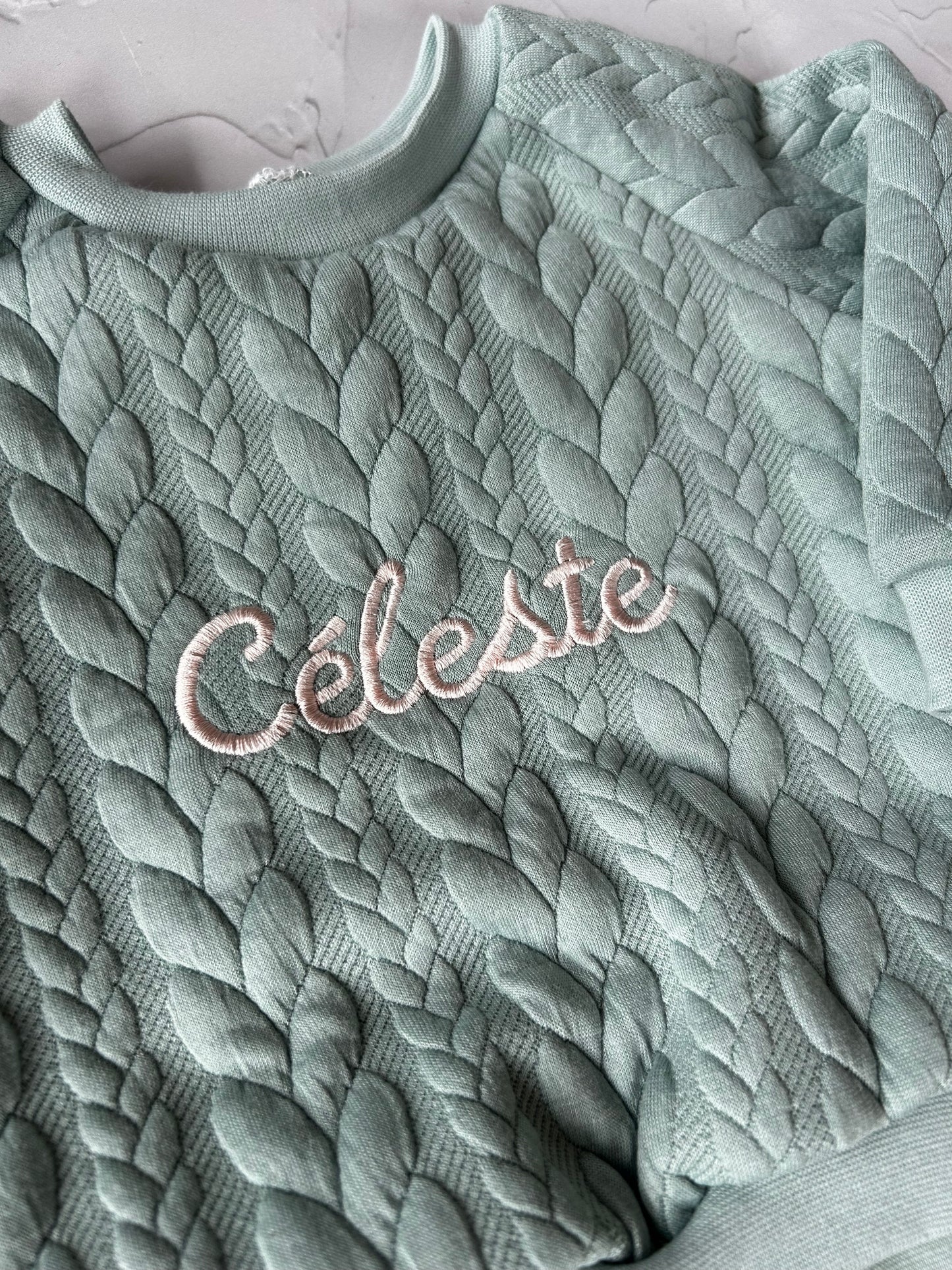 Sweat Tressé Menthe