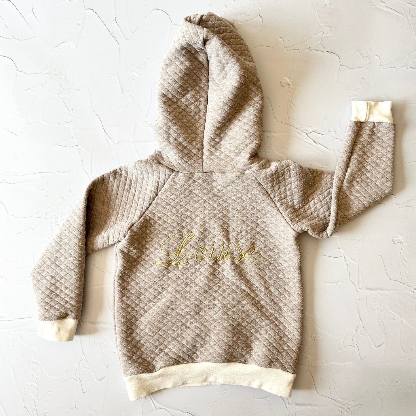 Quilted Taupe Sweatshirt