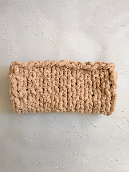 Taupe Knitted Blanket