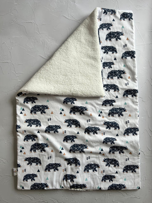 Geometric Bear Blanket