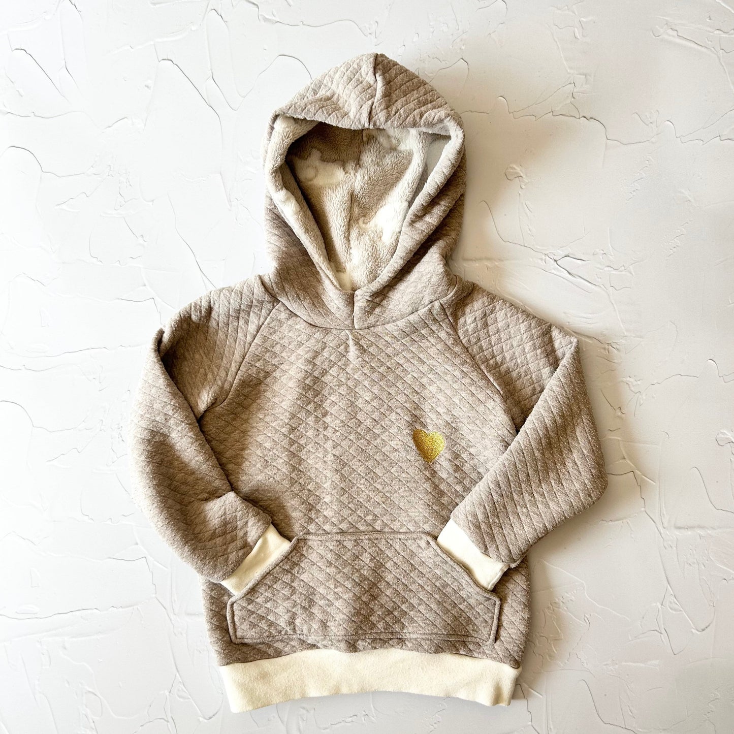 Quilted Taupe Sweatshirt