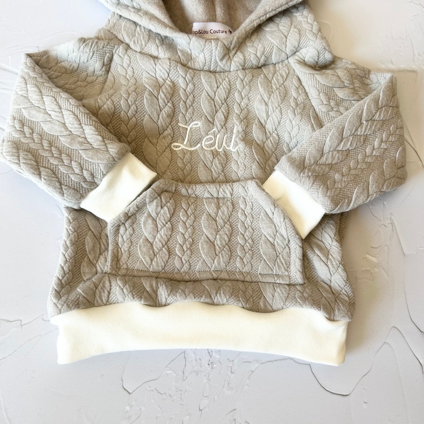 Beige Braided Sweatshirt