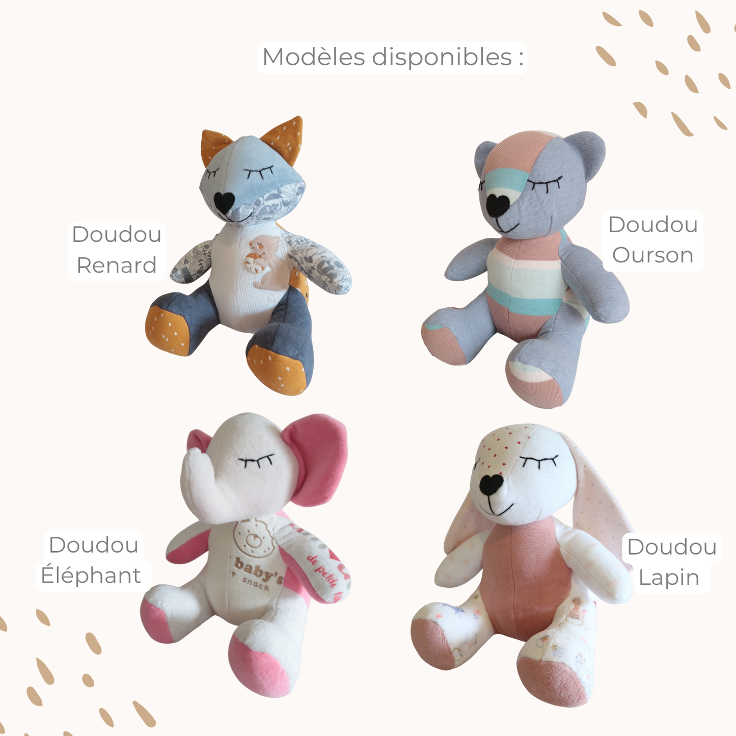 Doudou Souvenir Éléphant