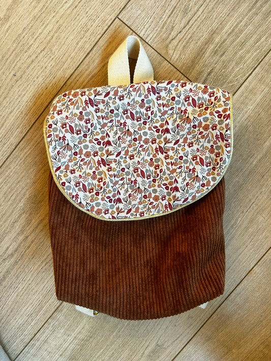 Sac à dos rouille/fleuris